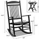 preview thumbnail 16 of 38, VEIKOUS Wood 3-piece Outdoor Rocking Chair and Folding Table Set