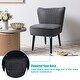 preview thumbnail 7 of 31, Costway Set of 2 Armless Accent Chair Upholstered Leisure Chair Single - 23'' x 27.5'' x 30''