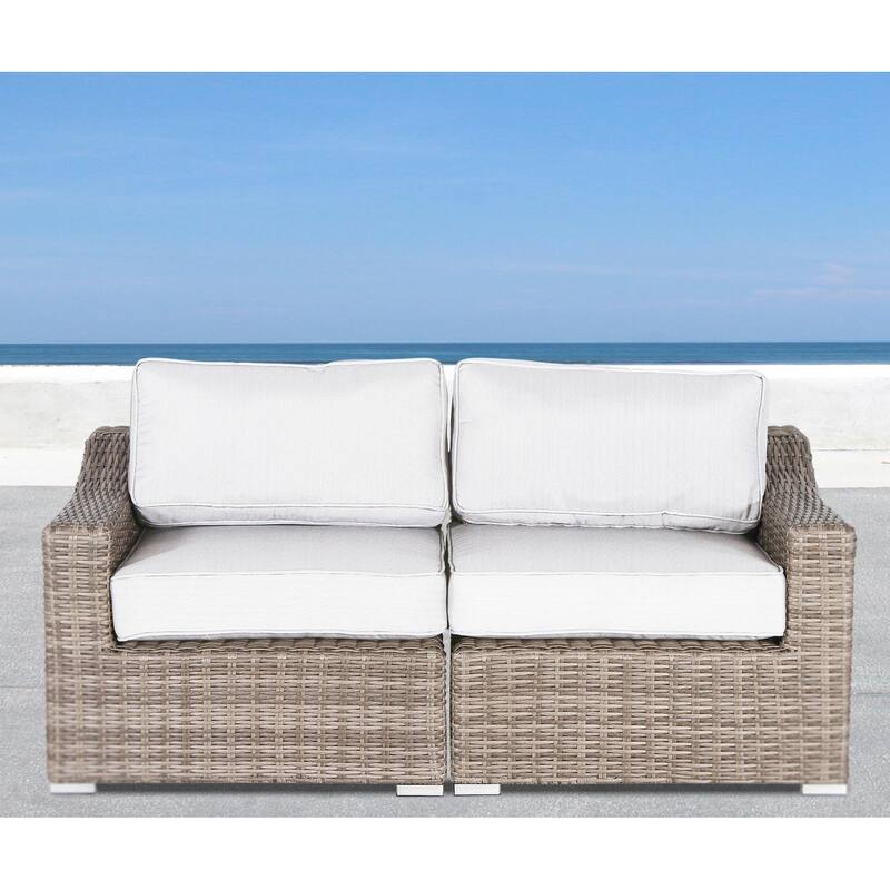 Living Source International Marina Loveseat - Mixed Grey