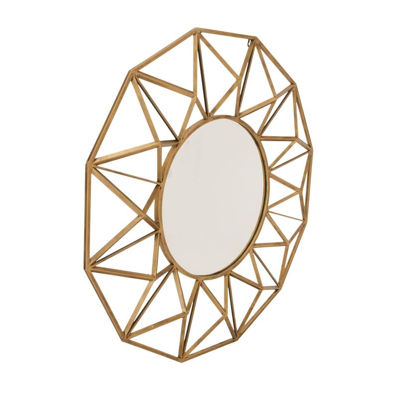 Metal Starburst Wall Mirror - Gold - Roche River Decor