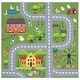 preview thumbnail 26 of 29, SAFAVIEH Kids Playhouse Machine Washable Slip Resistant Merrilee Neighborhood 5' x 5' Square - Dark Green/Light Grey - Square
