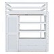 preview thumbnail 4 of 28, Wood Kids Full Size Loft Bed with Desk and Large Storage Space