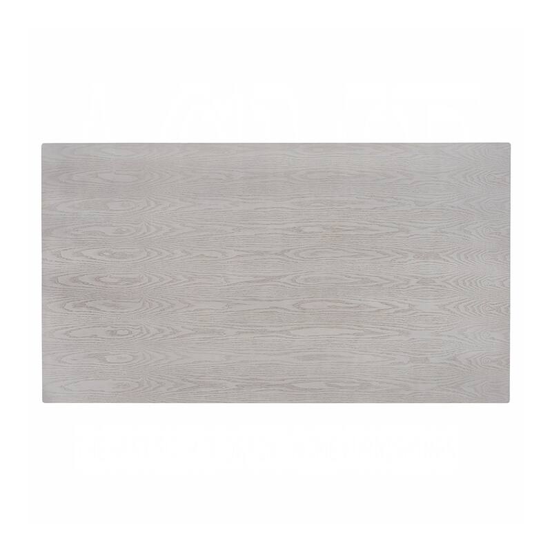 Rectangular Wooden Dining Table with U-shaped Base in Natural Finish