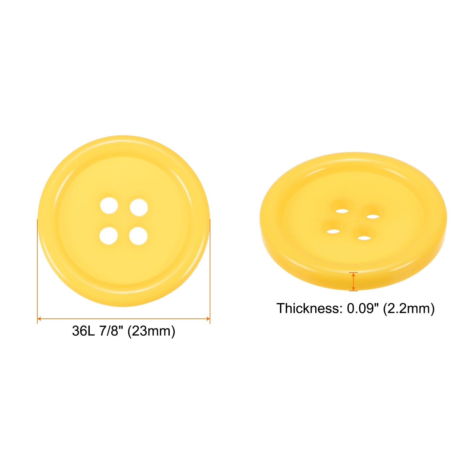 Sewing Buttons Resin Round Flat 4-Hole Craft DIY Buttons for Sewing Clothing and DIY