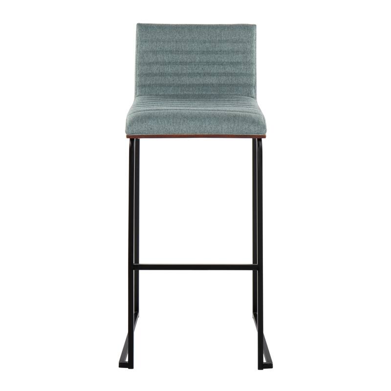 Silver Orchid Magda 30" Fixed-Height Upholstered Bar Stool (Set of 2)