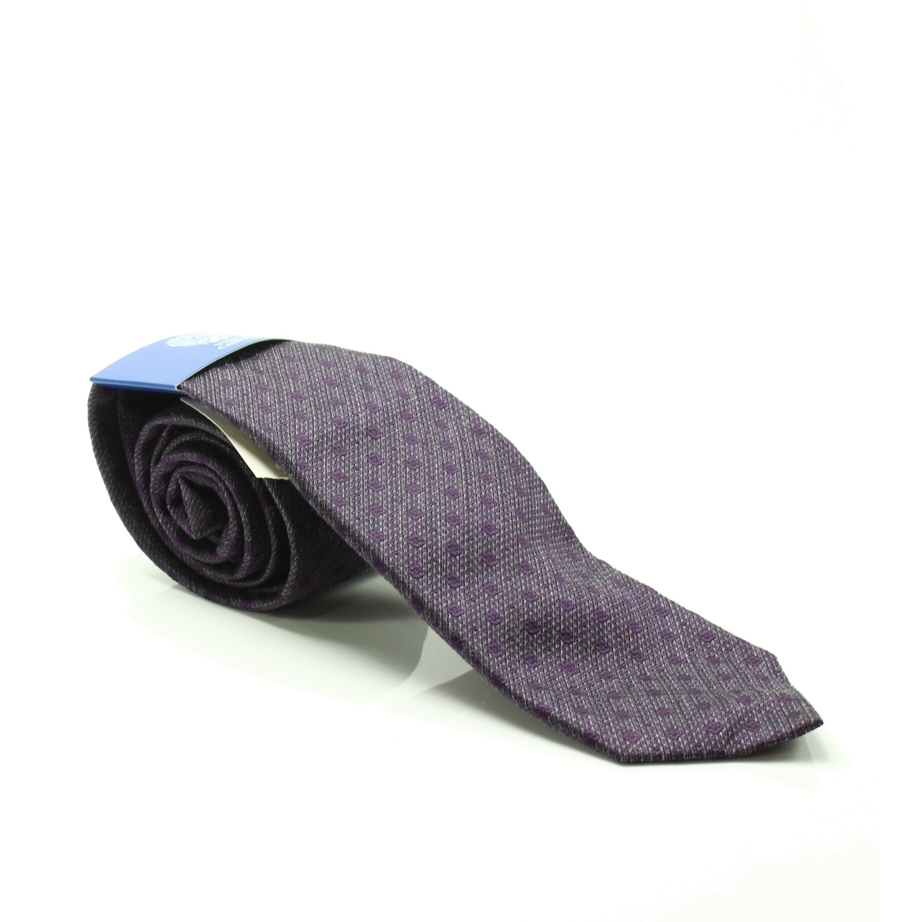 Vince Camuto Mens Spirito Neat Dotted Slim Tie Navy Silk White Dots Necktie