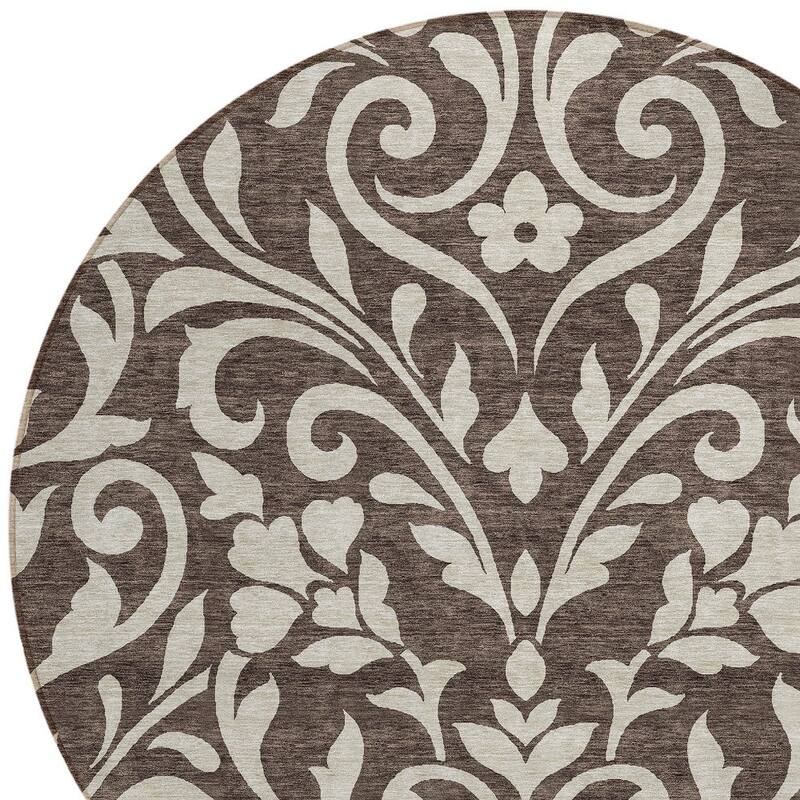 HomeRoots Floral Transitional Rectangle Outdoor Rug