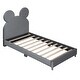 preview thumbnail 28 of 30, Twin Platform Bed with Bear Ear Design - Velvet Upholstery, Durable Wood Frame, Lively Colors for Kids' Bedrooms