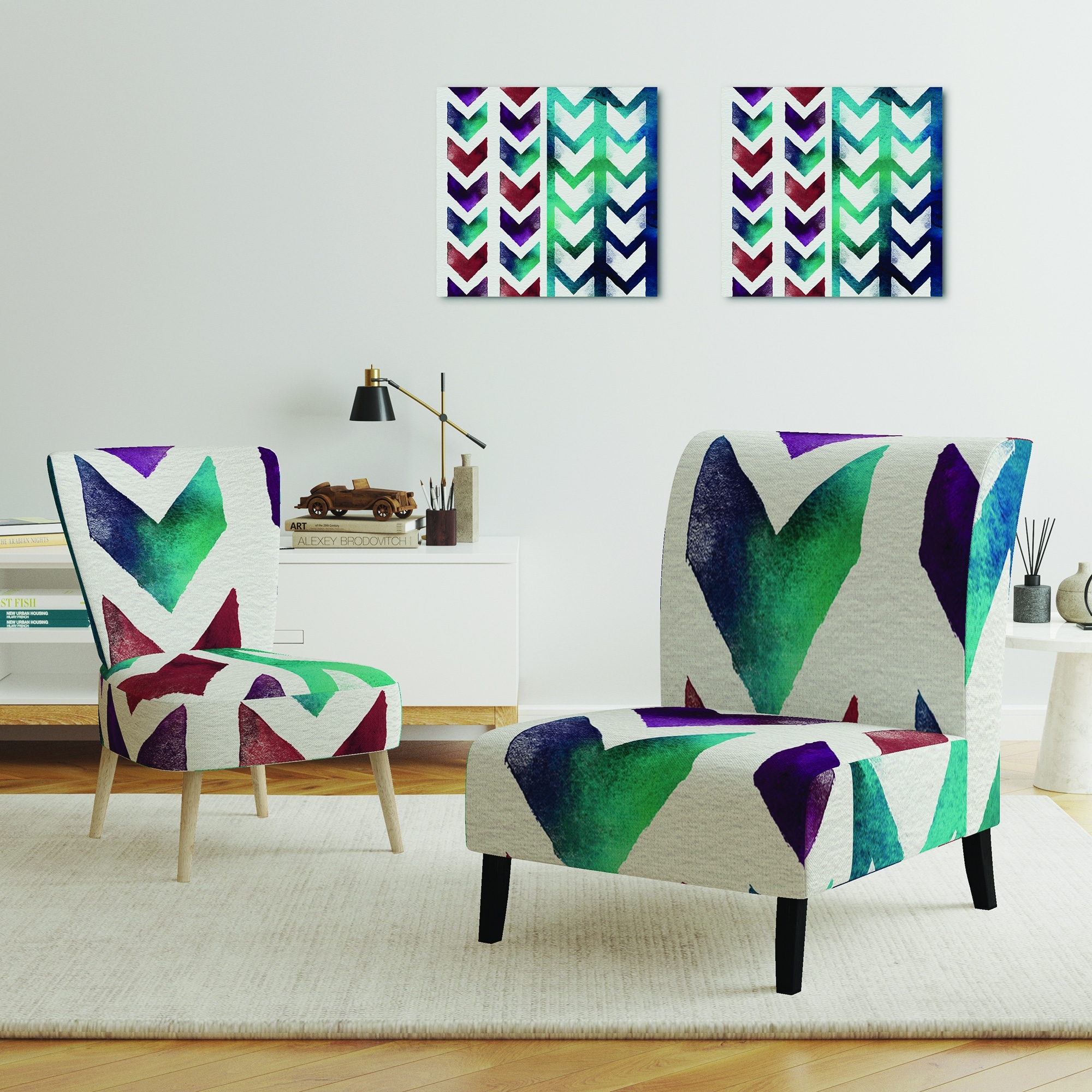 Designart "Geometric Pattern Of Red And Blue Arrows" - Picture 10 of 15