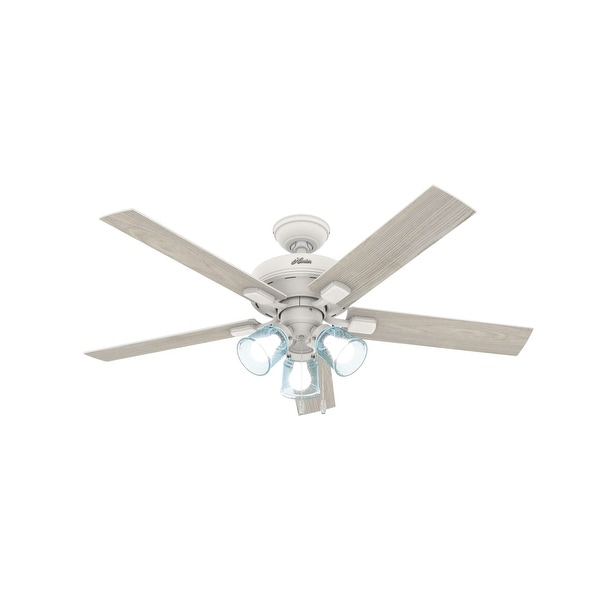 Hunter 52" Whittier Ceiling Fan with LED Light and Pull Chain - Matte White. Opens flyout.