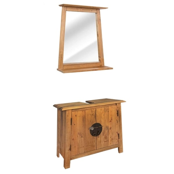 vidaXL Bathroom Furniture Set Solid Recycled Pinewood