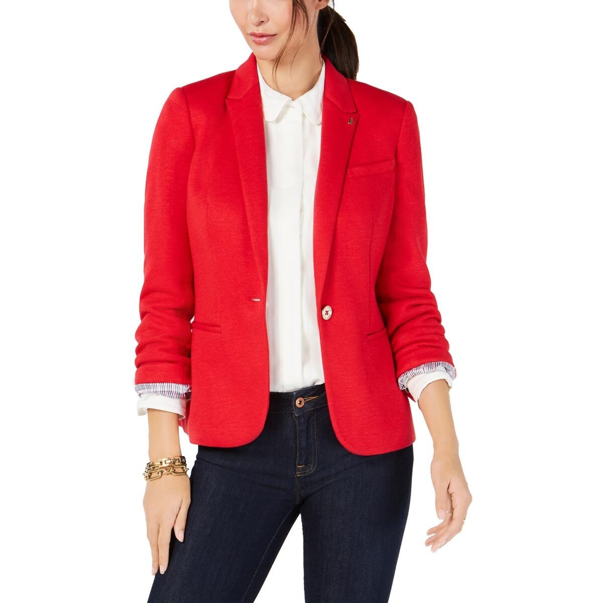 tommy hilfiger one button blazer