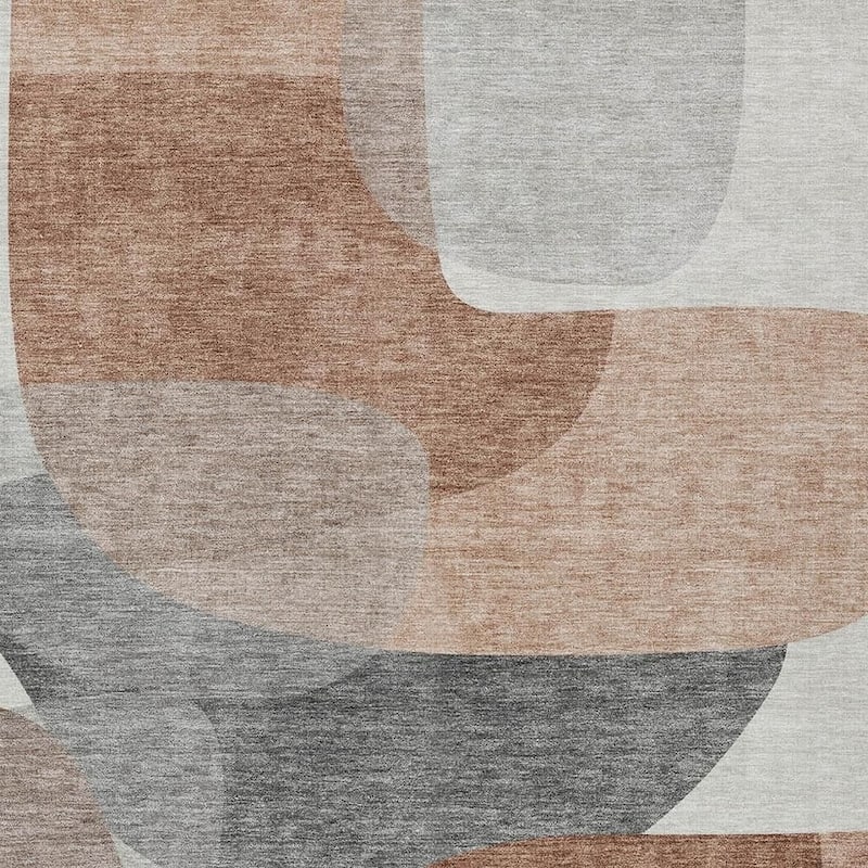 HomeRoots Abstract Transitional Rectangle Outdoor Rug