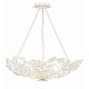 preview thumbnail 7 of 9, Marselle 6 Light Matte White Chandelier - 24"W x 6"H x 24"D