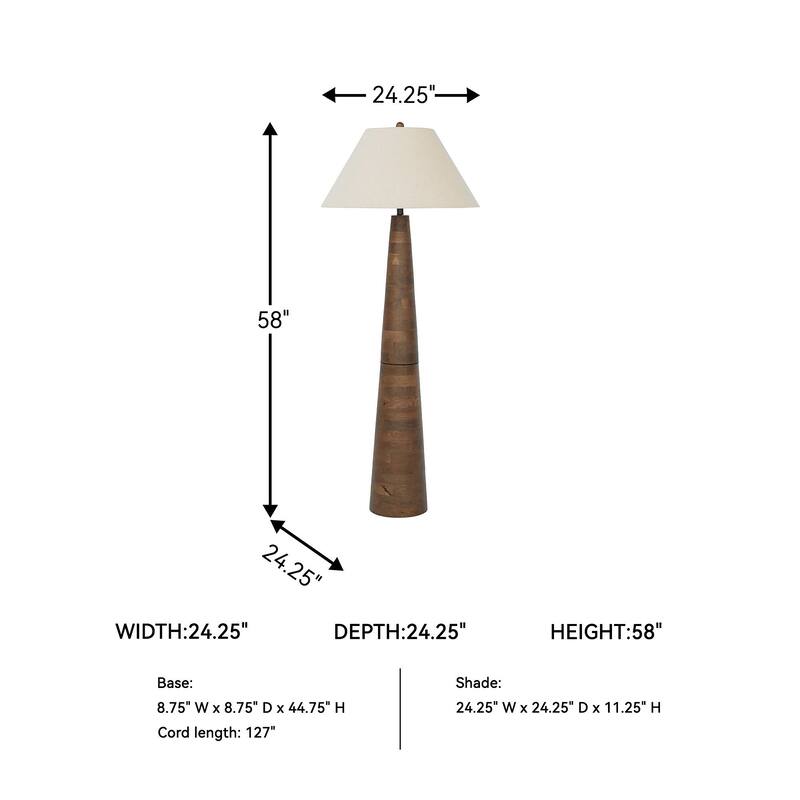 Signature Design by Ashley Danset Brown Floor Lamp - 24.25" W x 24.25" D x 58" H