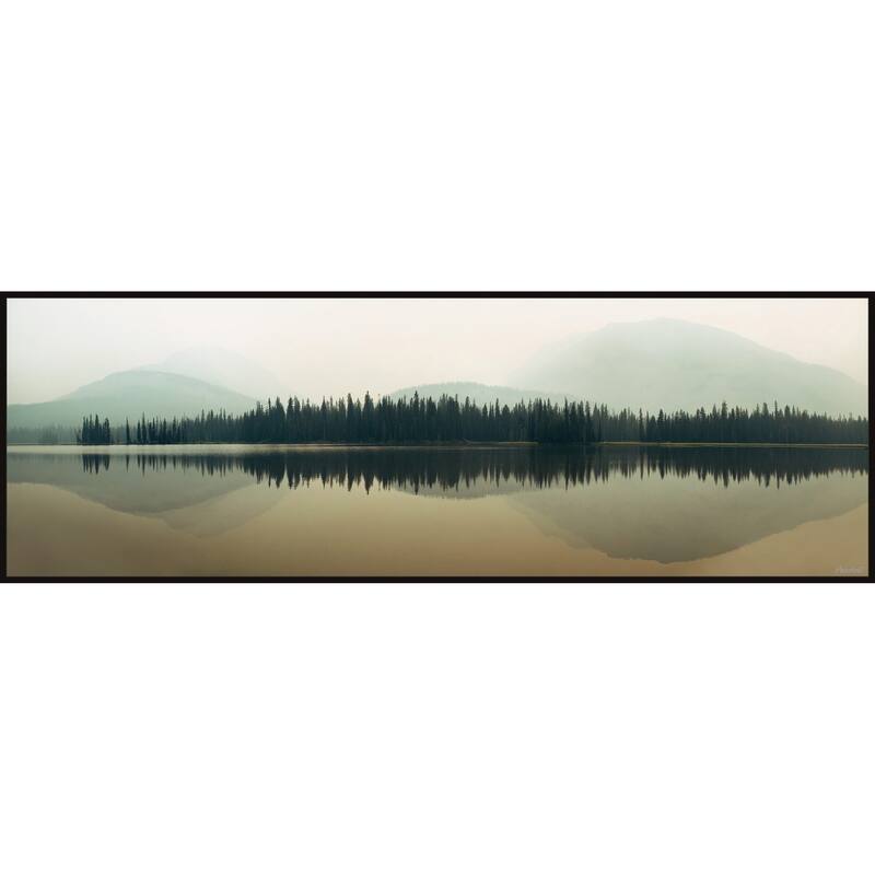Mirror Lake Floater Framed Print on Canvas