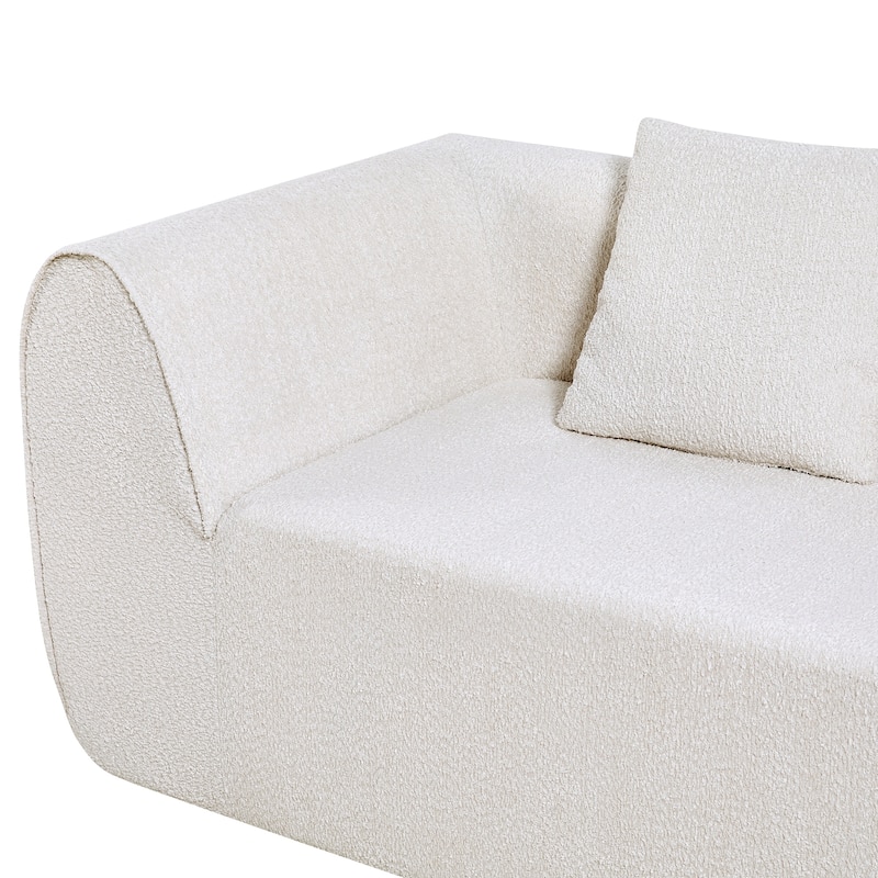 Christopher Knight Home - Curved Modular 110" Upholstered Sectional Sofa