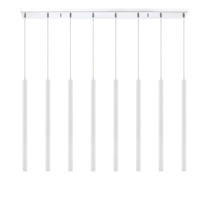 Z-Lite Forest 8 Light 44" Wide LED Linear Pendant with 24" Pendants