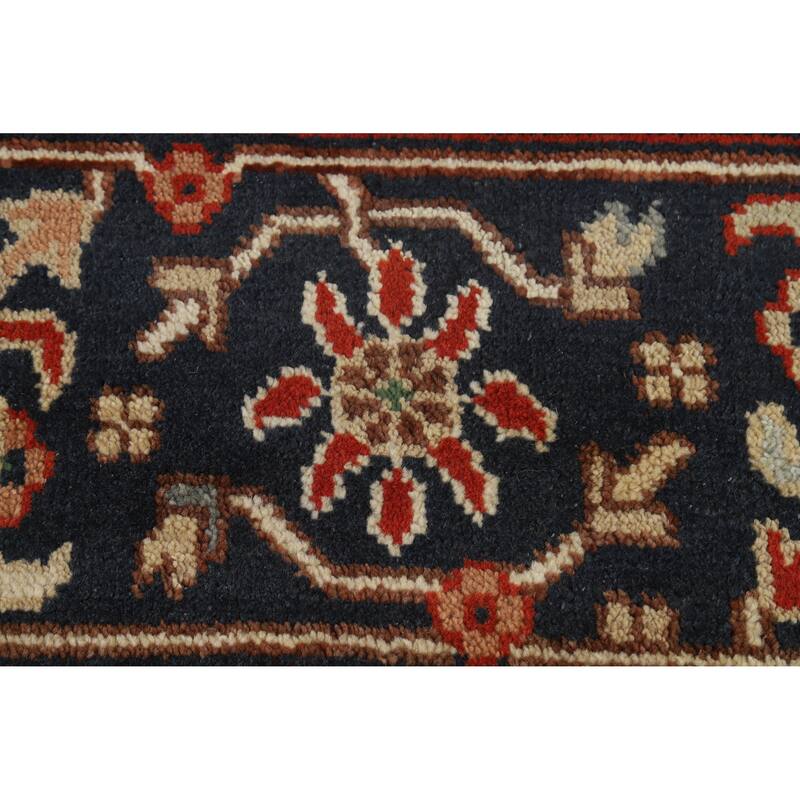 Hand Knotted Oriental 100% Wool Carpet Traditional Medallion Red Heriz (serapi) Area Rug - 11' 10'' X 8' 11''