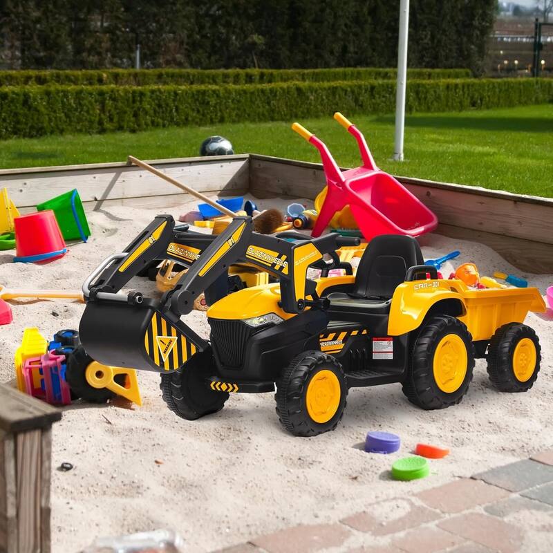 Electric Vehicles Ride On Car Toy with Remote Control, Digger for Kids Best Gifts