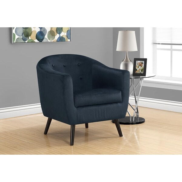 Shop Monarch 8254 Dark Blue Mosaic Velvet Accent Chair ...