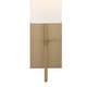 preview thumbnail 2 of 6, Veronica 1 Light Aged Brass Wall Mount - 5'' W x 16.5'' H x 6'' D