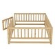 preview thumbnail 12 of 22, Full Size Montessori Floor Bed with Fence and Door