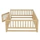 preview thumbnail 104 of 102, Montessori Floor Bed with Fence Guardrail and Removable Door Toddler Floor Wood Bed Frame for Kids Boys Girls Children's Room