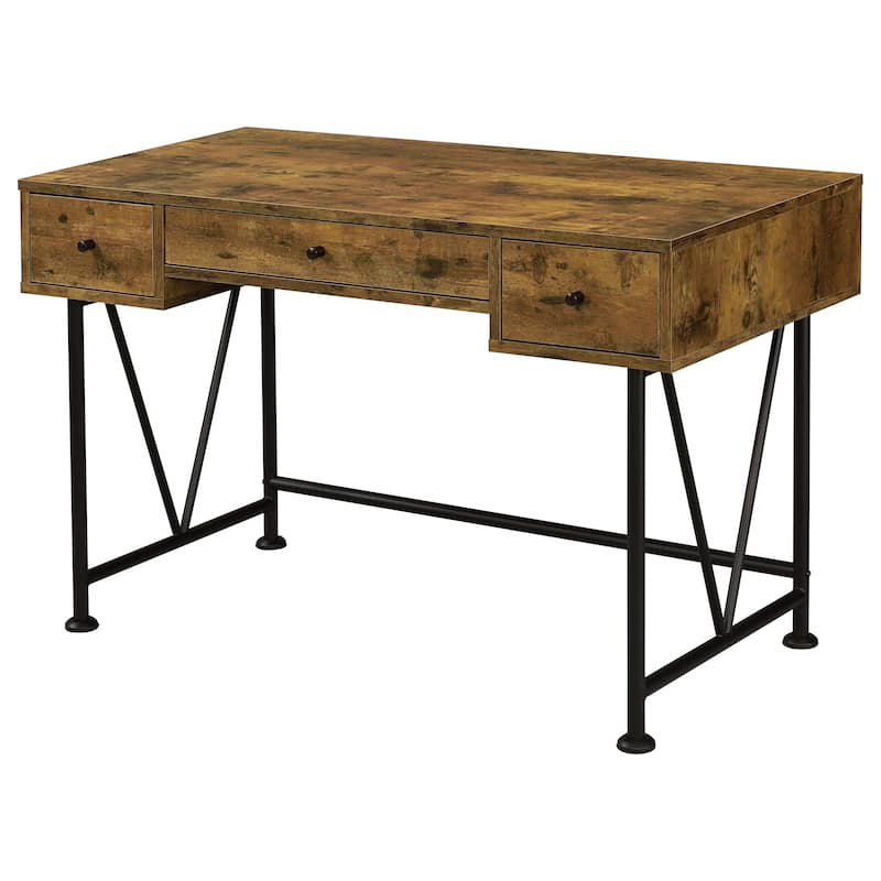 Analiese 47-inch 3-drawer Writing Desk - Rustic Nutmeg