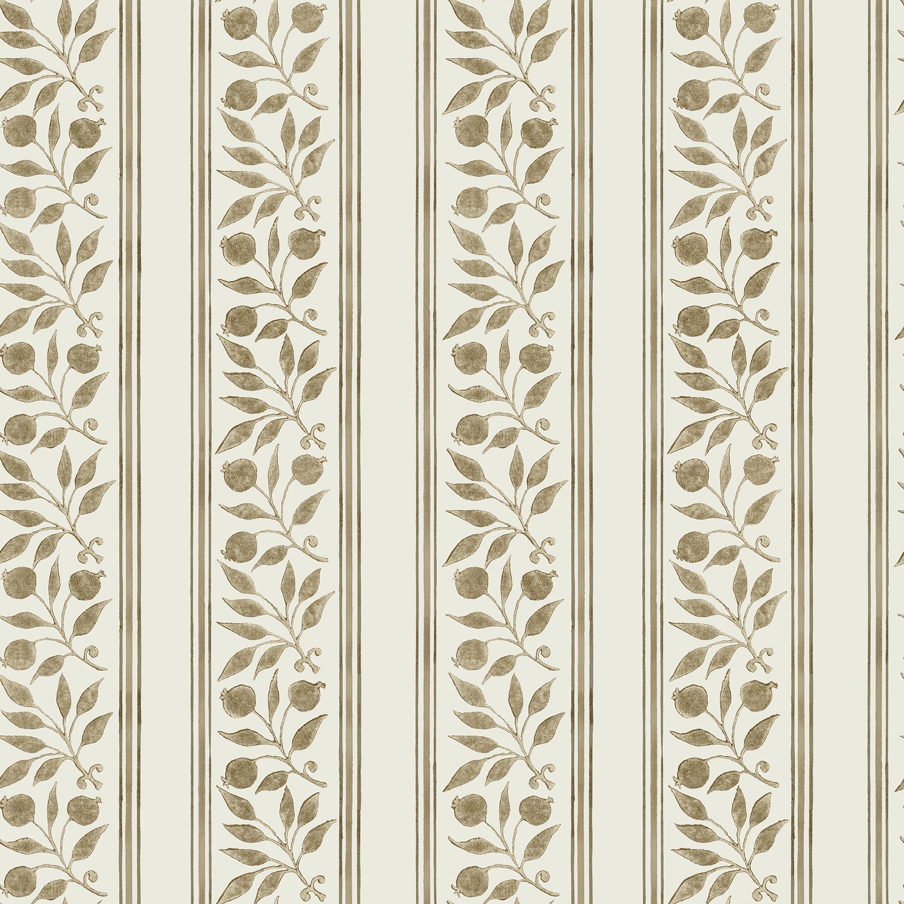 Rosehip Stripe Flax Peel and Stick Wallpaper
