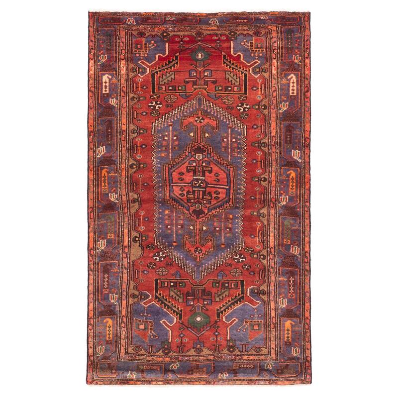 ECARPETGALLERY Hand-knotted Andelz Red Wool Rug - 4'1 x 6'8