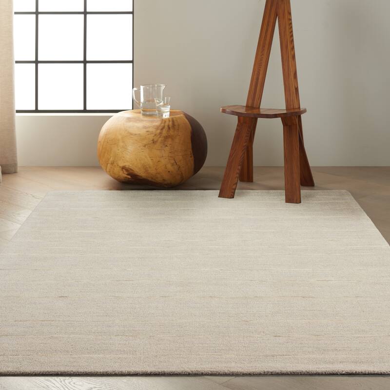 Calvin Klein Halo Contemporary Stripe Area Rug - 5'3" x 7'3" - Grey - Rectangle