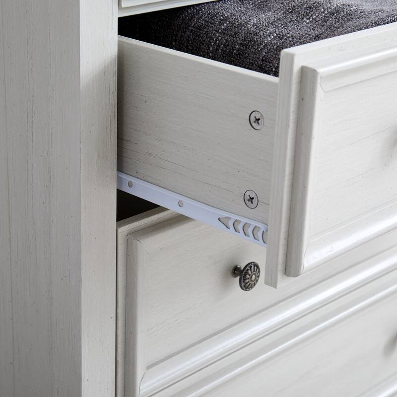 Beige Modern 5-Drawer Dresser, Stylish Closet Organizer Solution