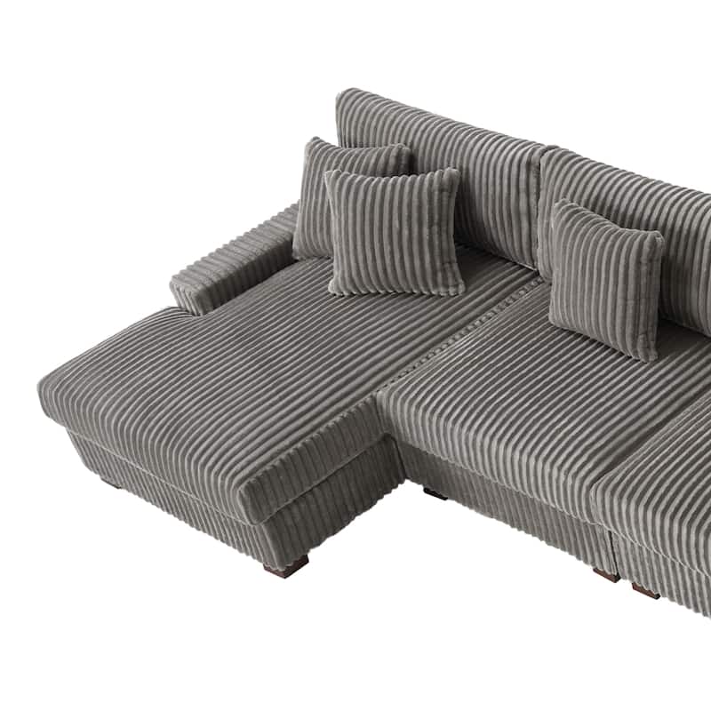 Anne 150" W Oversized Upholstered Modular Sectional Sofa