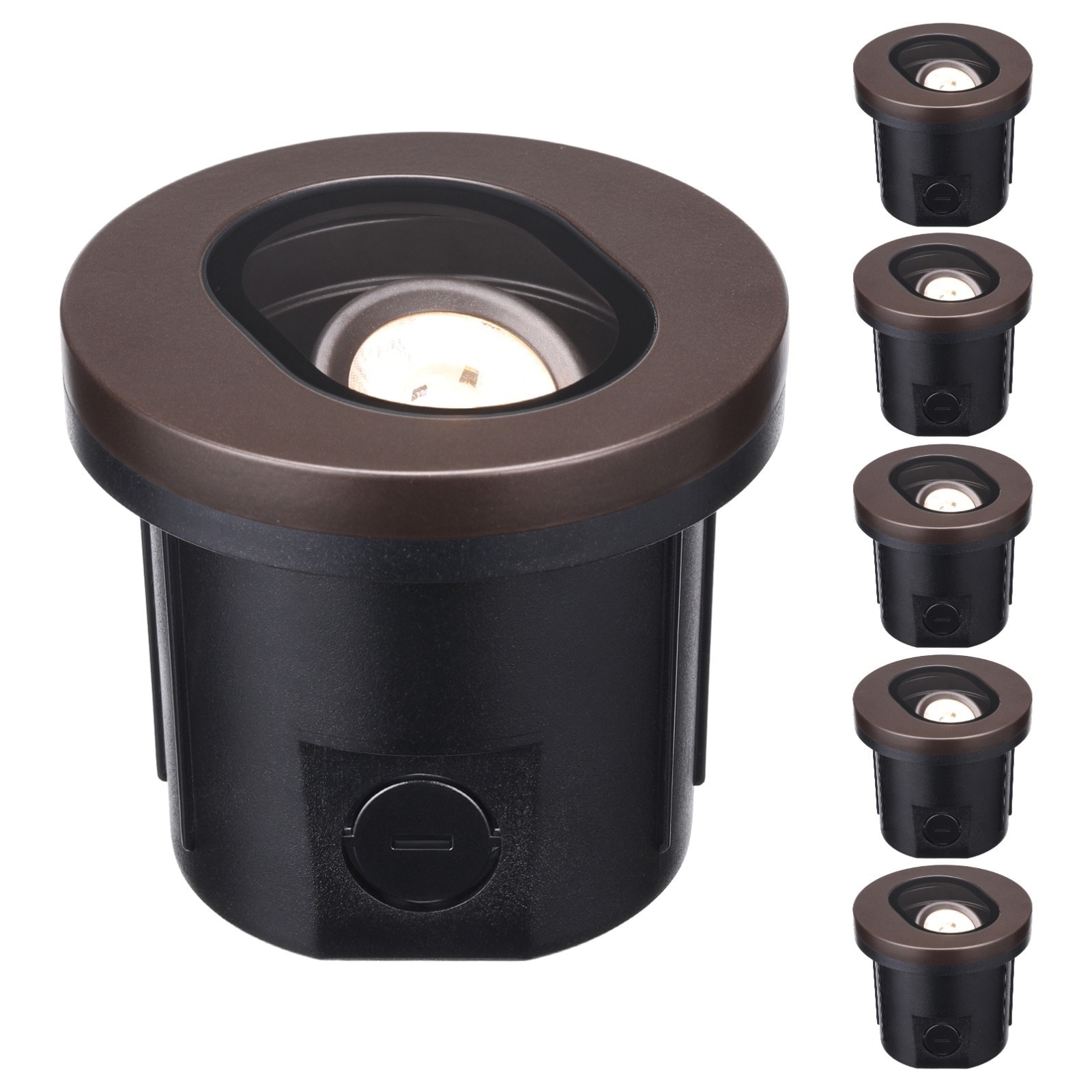 8W Low Voltage 5CCT 30° Tilt Adjustable LED Well Light, Flush