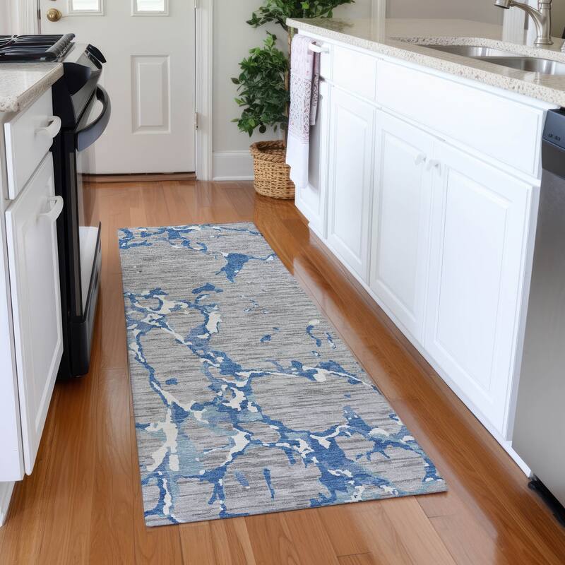 Premium Washable Super Soft Abstract Abrash Mayfield Rug - Gray - 2'3" x 7'6"