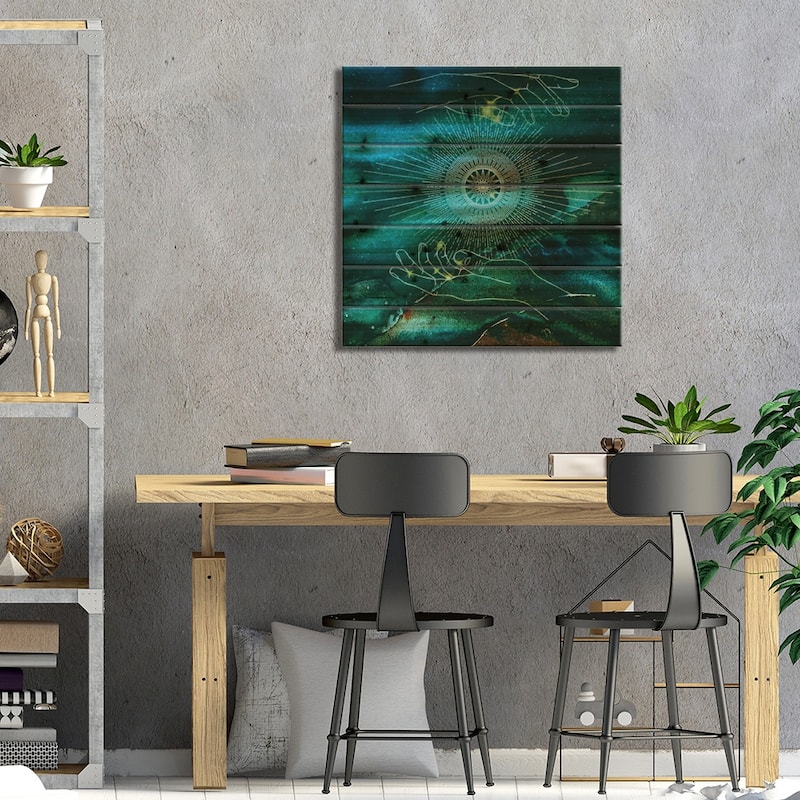 Universe Print On Wood by Karli Perold - Multi-Color