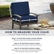 preview thumbnail 9 of 47, ARDEN Outdoor Loveseat Cushion Set, 48 x 24