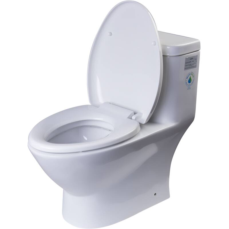 Eago Elongated Closed-Front Toilet Seat with Soft Close Hinges