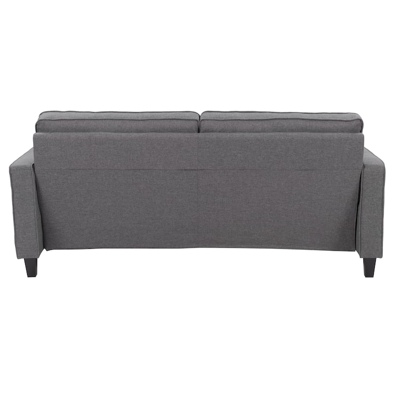 Georgia Upholstered Three Seater Sofa, Grey