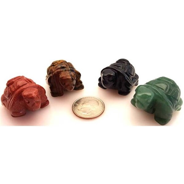AzureGreen GTURV 1.50 in. Turtle Various Stones Figures