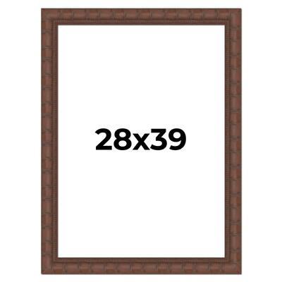 28x39 Frame Pewter Solid Wood Picture Frame Width 1.625 Inches | Interior Frame Depth 0.6875 Inches