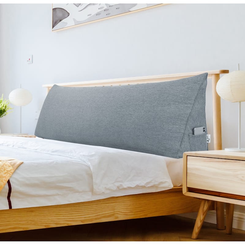Bed Rest Back Support Wedge Pillow Bolster Headboard Reading Cushion