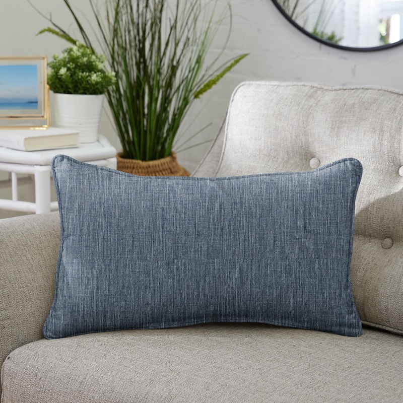 Sorra Home Indoor Corded Pillow Single - Modern Blue - 16 in H x 26 in W x 6 in D