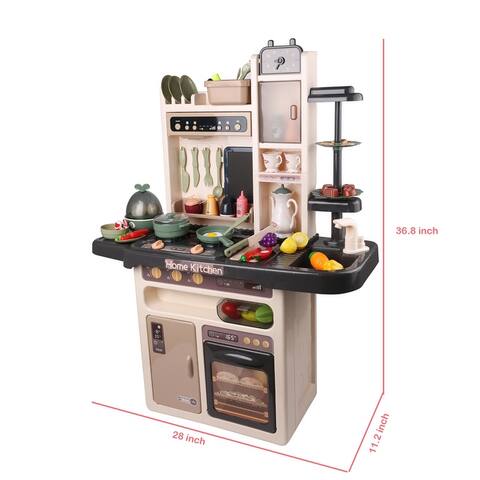 65 PCS Large Pretend Play Kitchen Toy Set for Kids Look Very Real
