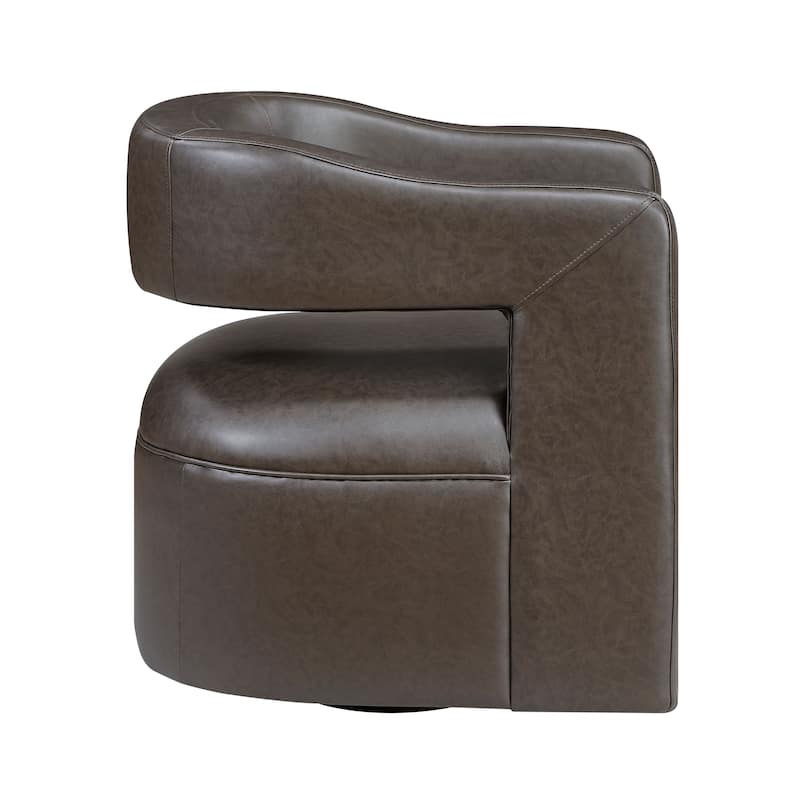 Lou Faux Leather Swivel Chair