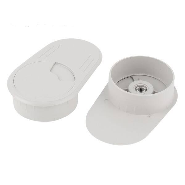 Shop Unique Bargains 2 4 Dia Plastic Computer Desk Oval Grommet