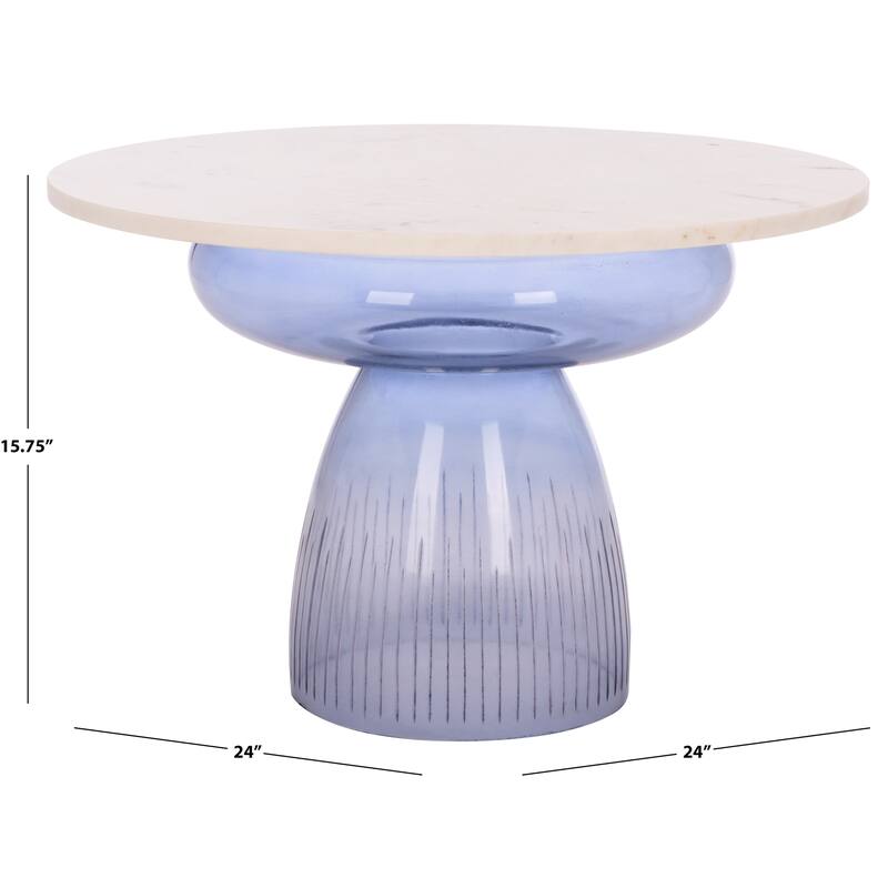 SAFAVIEH Home Avony Side Table - 24"W x 24"D x 16"H