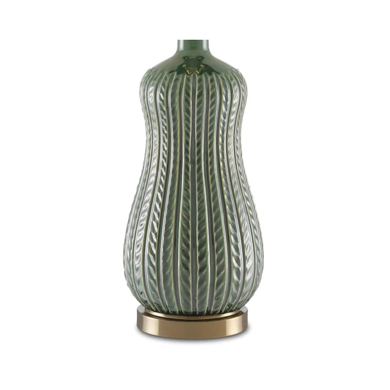 Currey & Company Mamora Green Table Lamp - 29"h x 16"dia