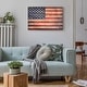 preview thumbnail 11 of 26, American Flag Print on Solid Fir Wood Plank Wall Art